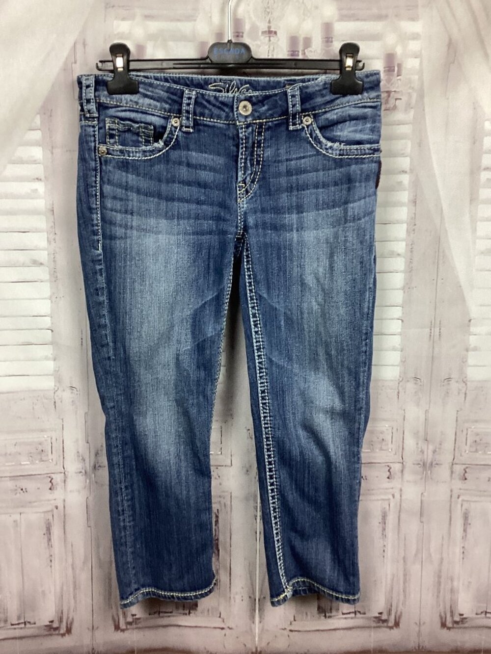 Silver Jeans Capri Blue denim Aiko 30